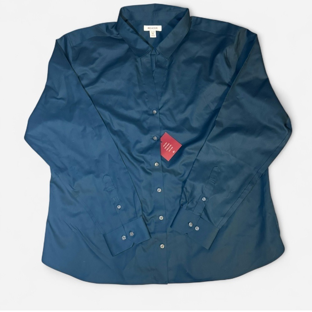 NWT Red House XXL Non-Iron Blue Dress Shirt – Classic Long‎ Sleeve Men's